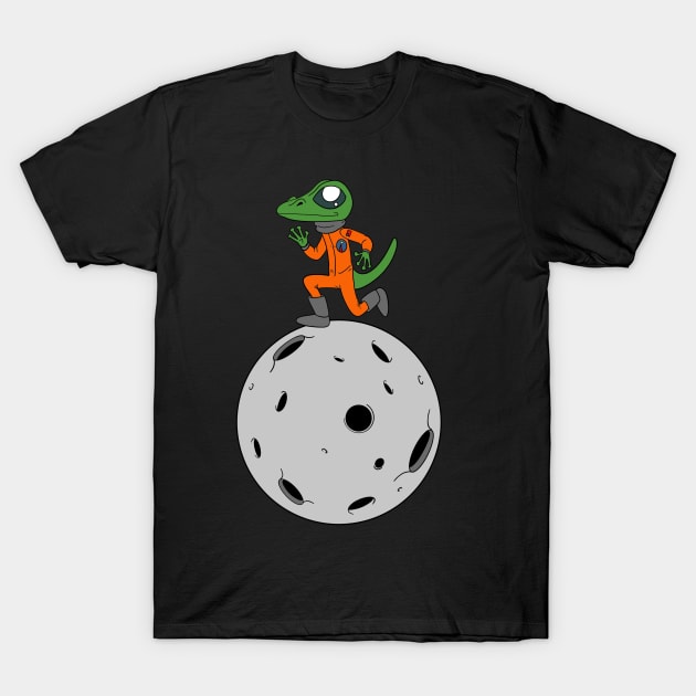 Moon Lizard T-Shirt by RA Art